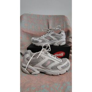 Avia Women's White/Gray and Light Purple Running Shoes Size‎ 8.5
